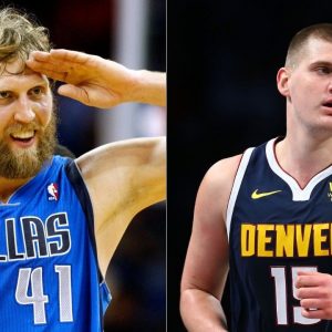 Dirk Nowitzki on Nikola Jokic