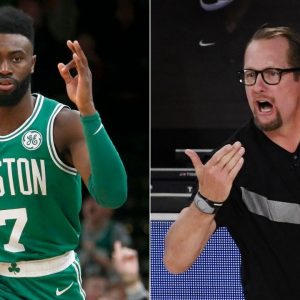 Jaylen Brown and Nick Nurse