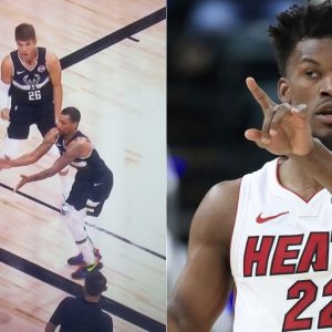 Jimmy Butler had stepped out of bounds
