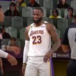 LeBron James laughs in Russell Westbrook's face