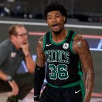 Marcus Smart yells at Celtics players