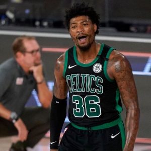 Marcus Smart yells at Celtics players