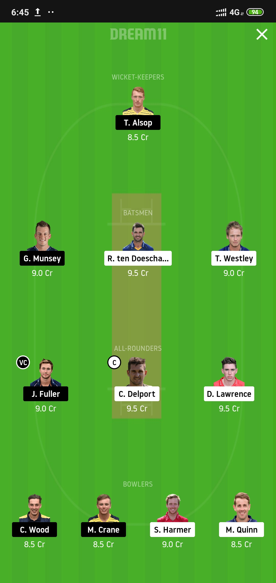 ESS vs HAM Dream11