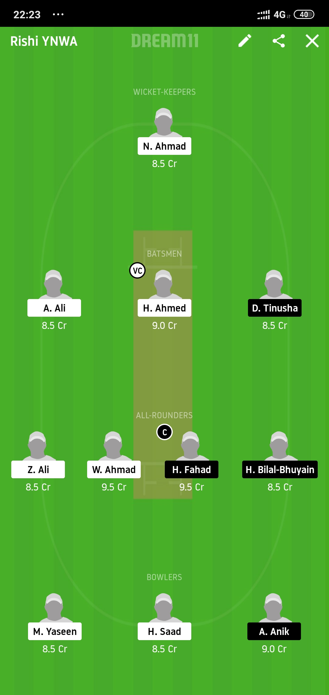 JJB vs RBCC Dream11