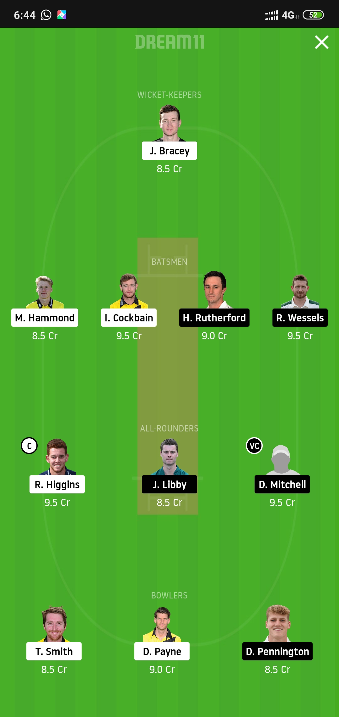 GLO vs WOR Dream11