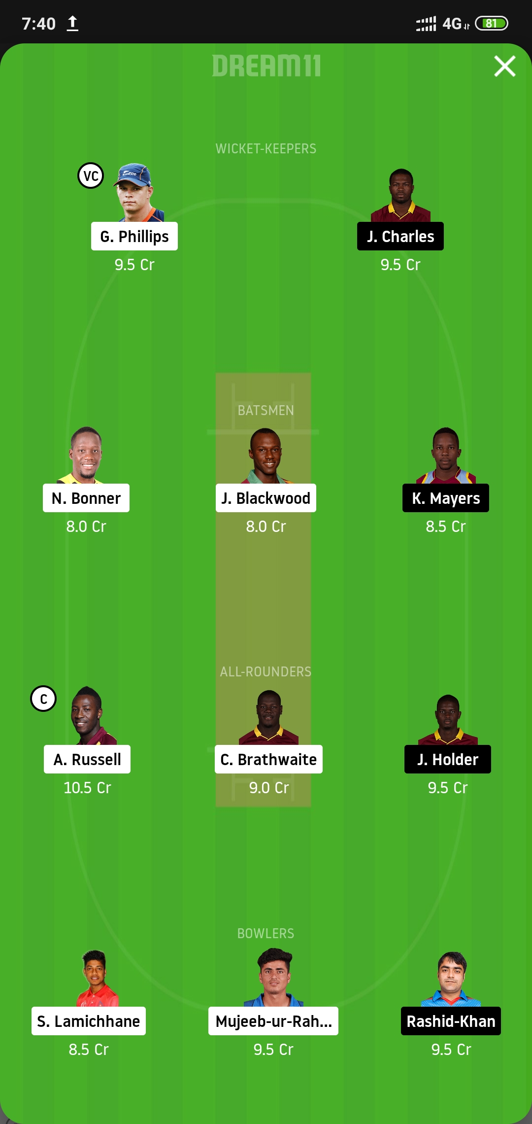 JAM vs BAR Dream11