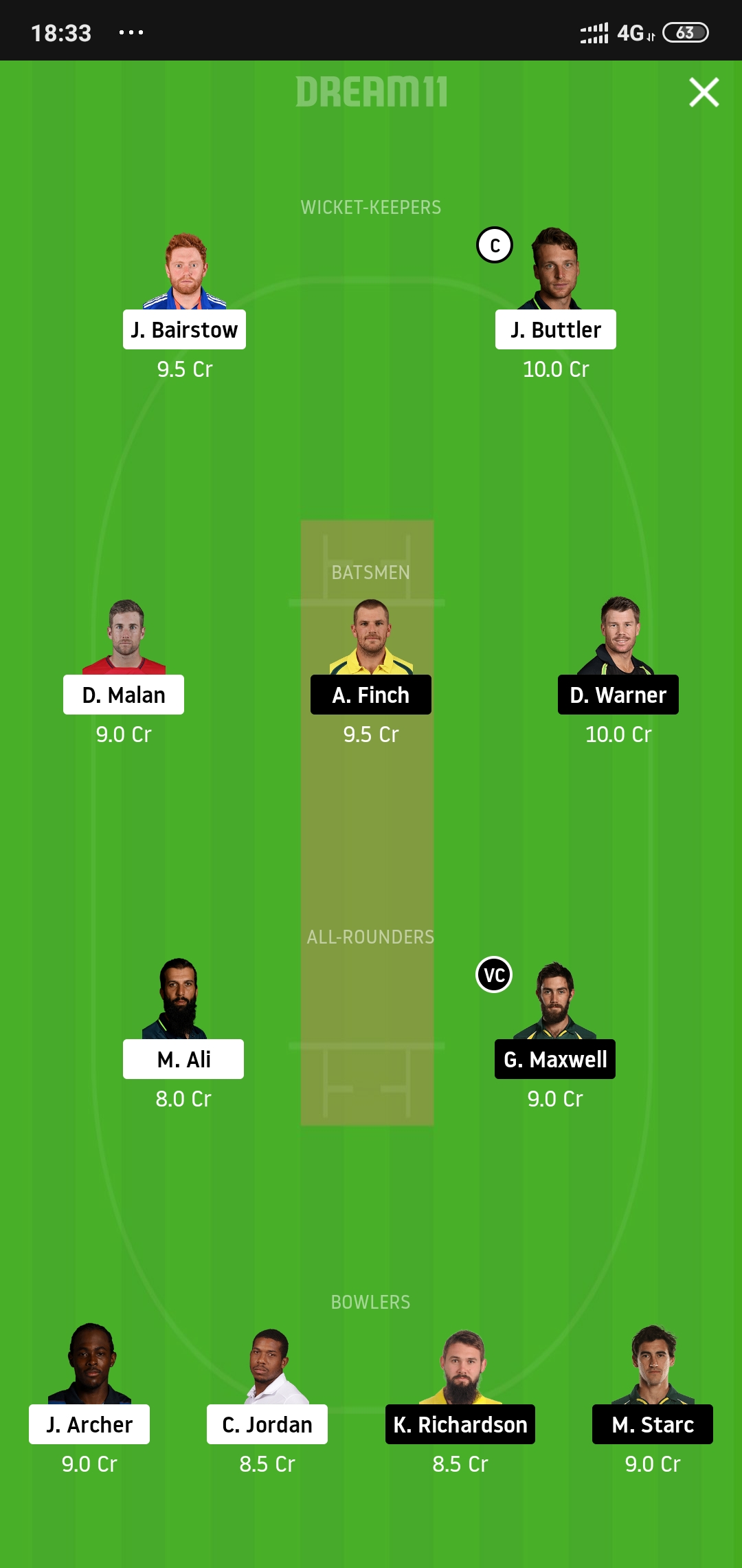 ENG vs AUS Dream11