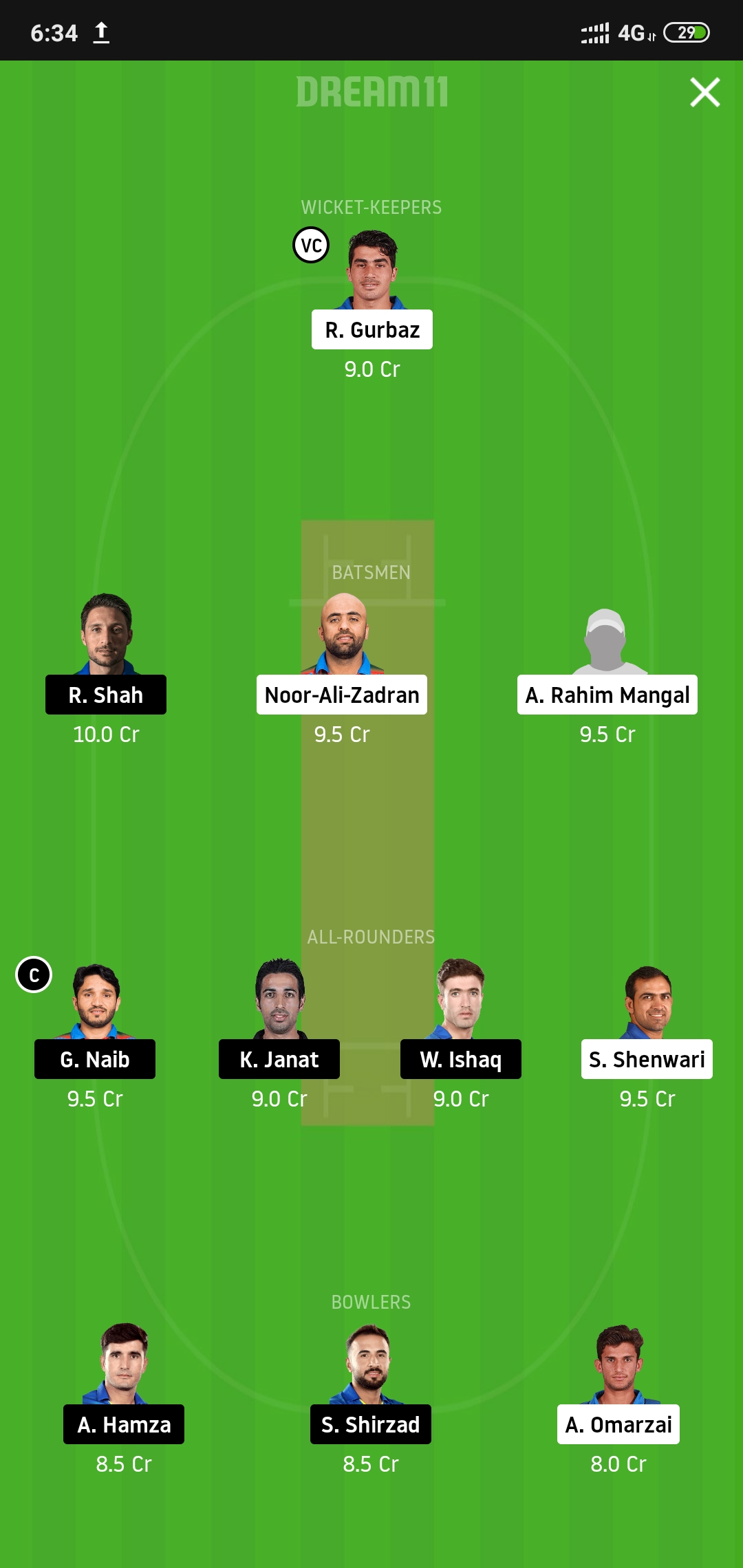 KE vs BOD Dream11