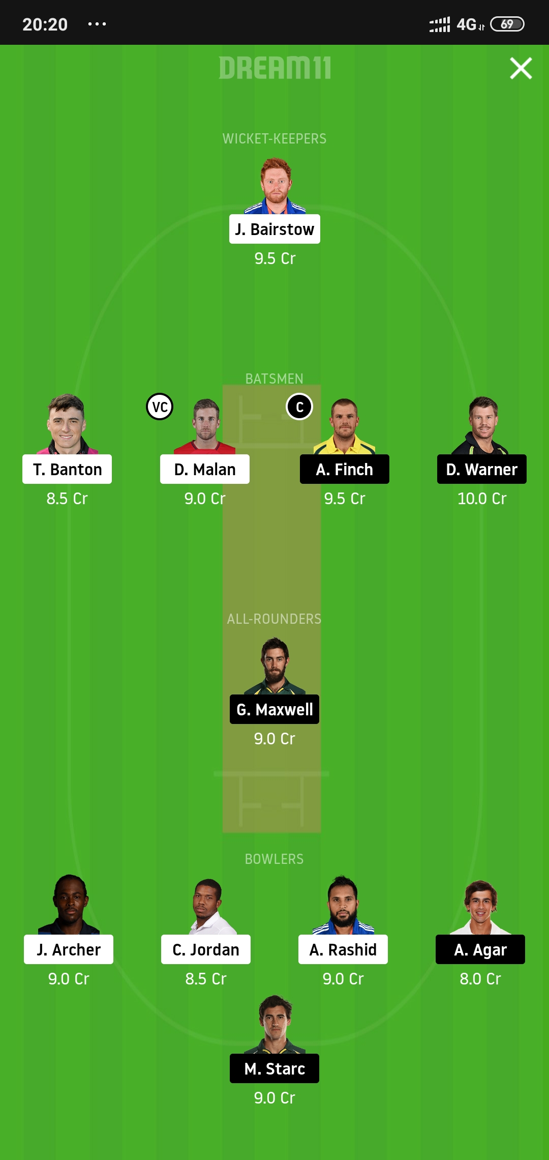 ENG vs AUS Dream11