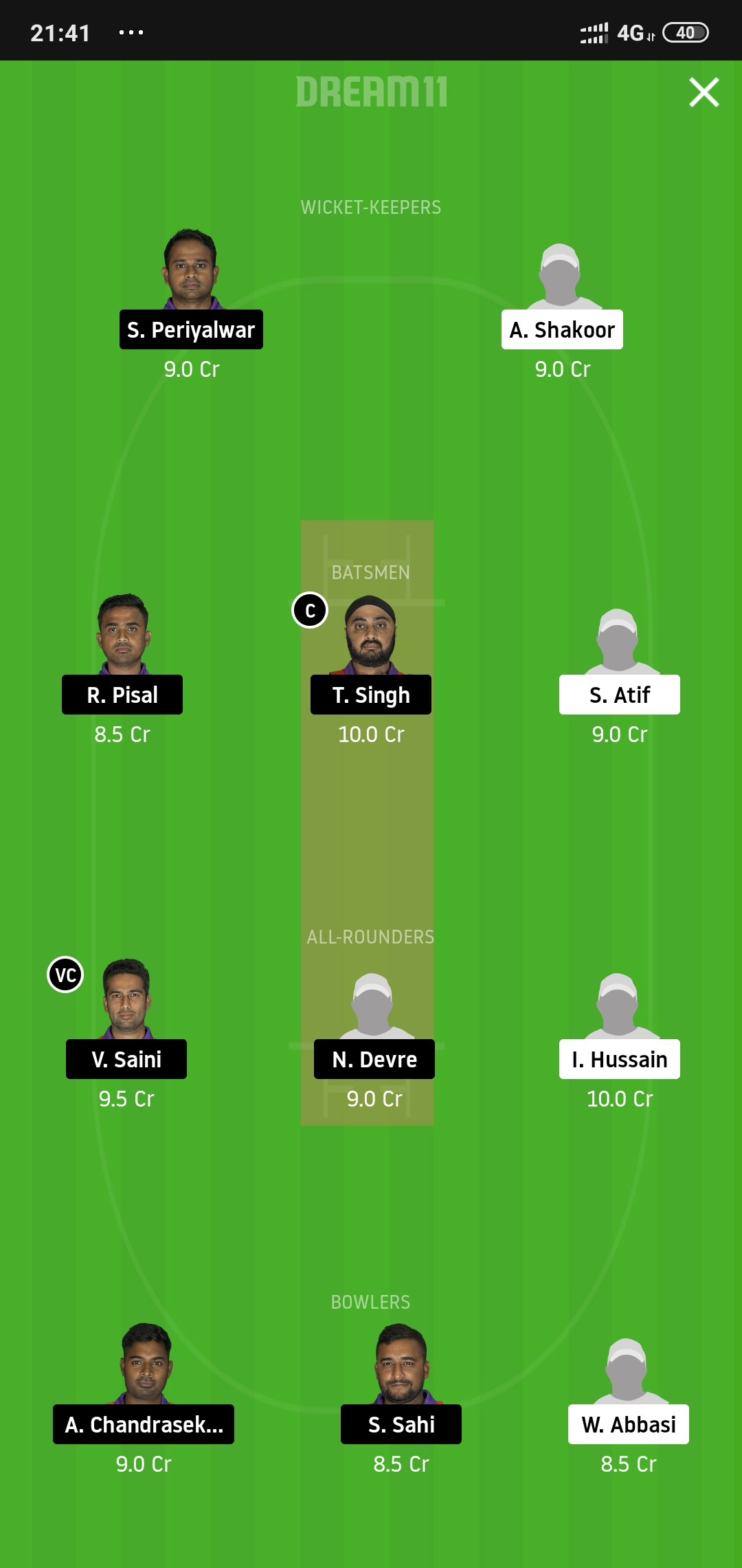 BAC vs CLJ Dream11