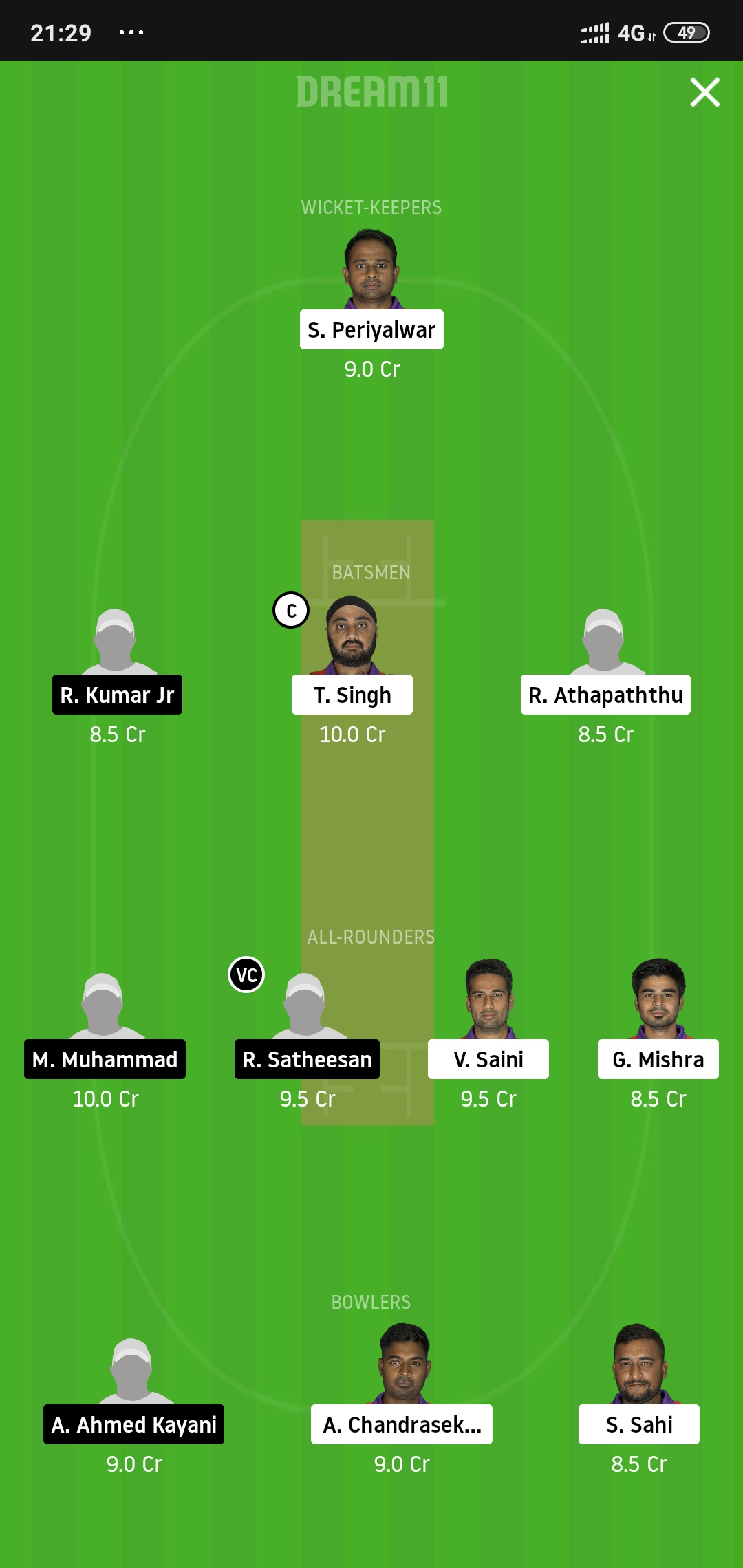 CLJ vs UCC Dream11