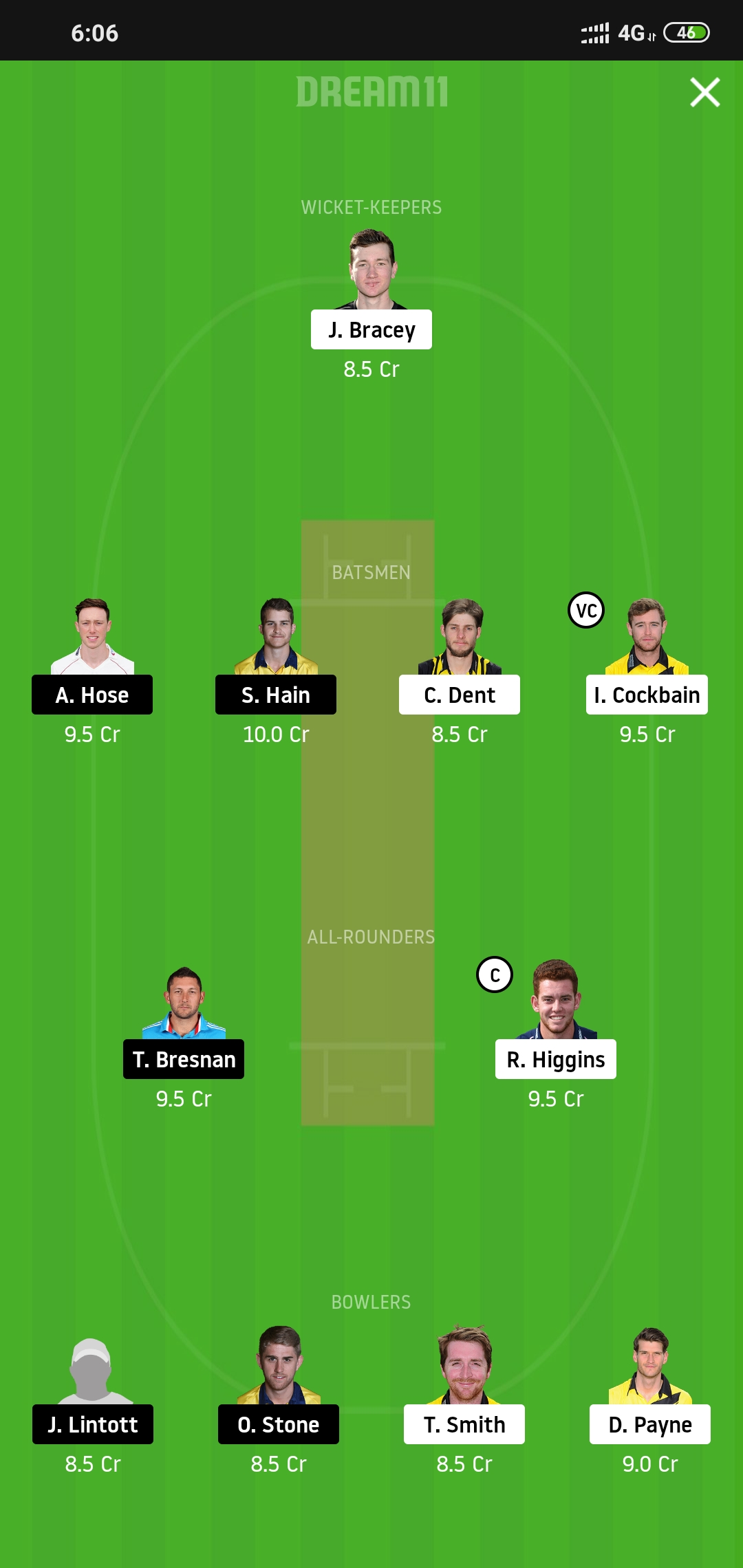 GLO vs WAS Dream11