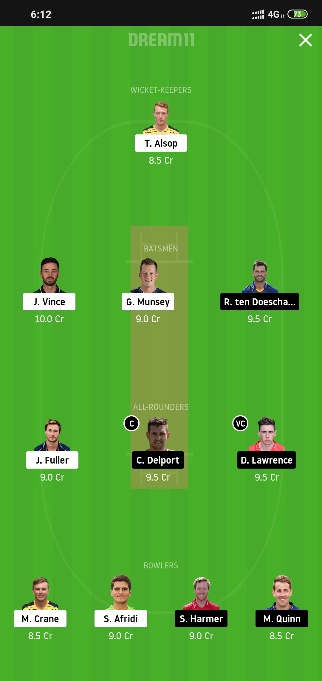 HAM vs ESS Dream11