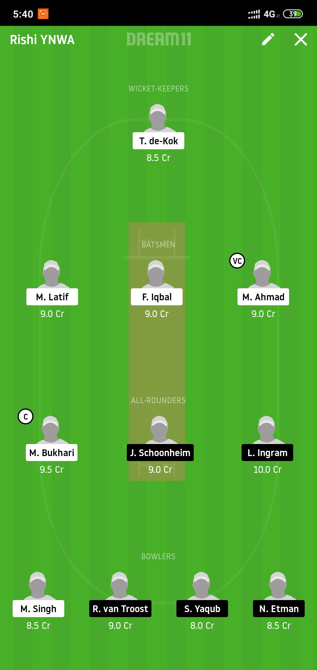 SPC vs EXC Dream11