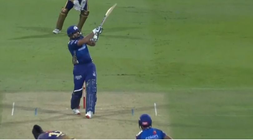 Rohit Sharma six vs KKR: Mumbai Indians captain thumps Andre Russell out of the stadium in IPL 2020