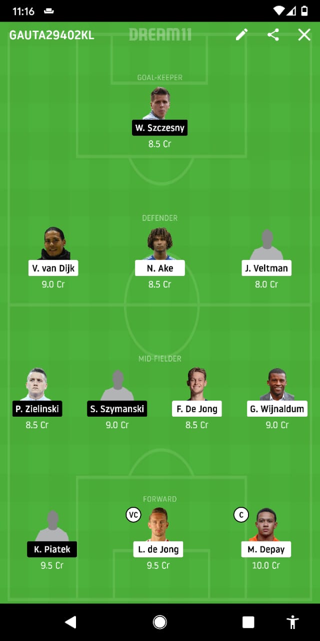 NED vs POL Dream11