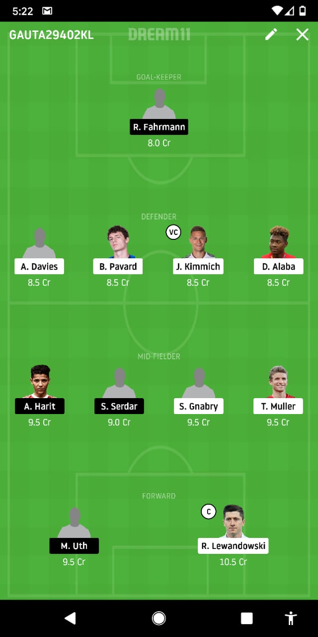BAY Vs SCH Dream11