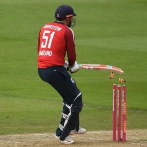 Jonny Bairstow dismissal vs Australia: Watch English opener out hit-wicket off Mitchell Starc in Southampton T20I