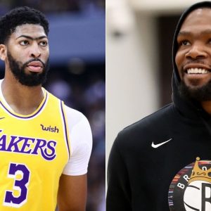 Anthony Davis' face looks like Kevin Durant's initials