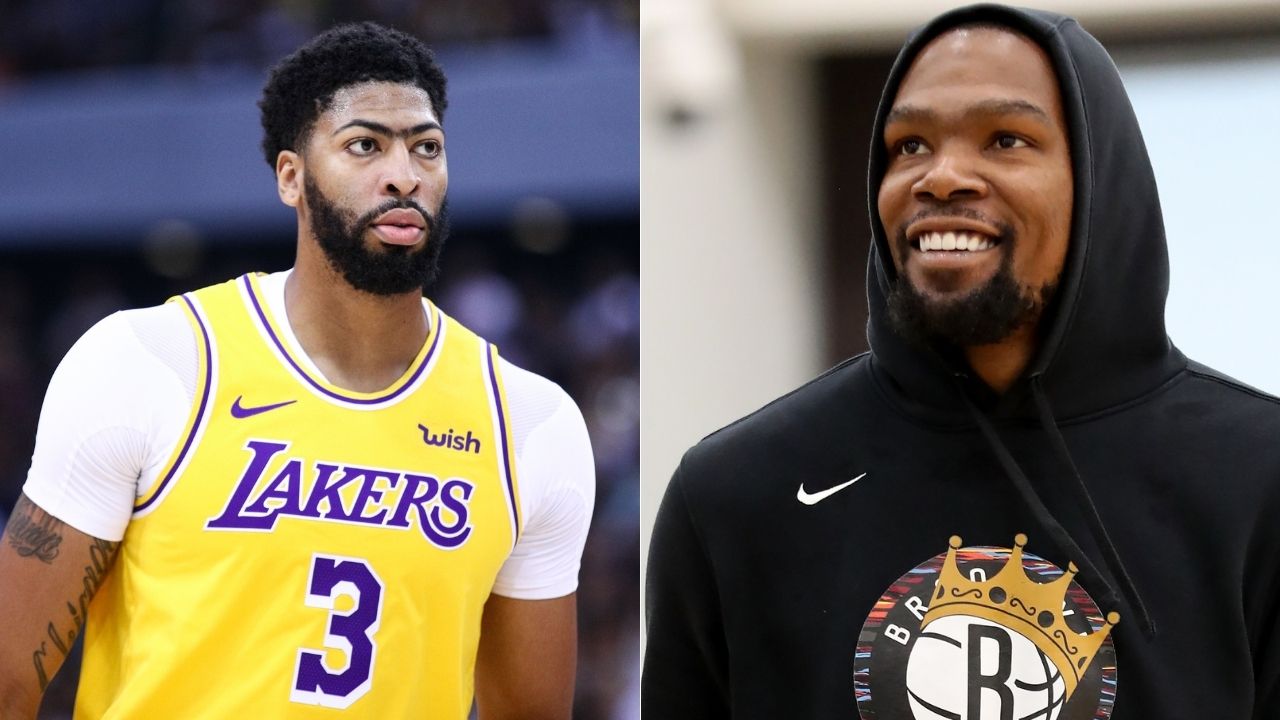 Anthony Davis' face looks like Kevin Durant's initials