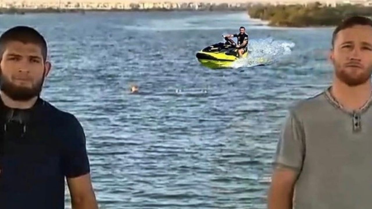 Conor McGregor Crafts His Way To Photobomb Khabib Nurmagomedov and Justin Gaethje's Pre-Fight Still