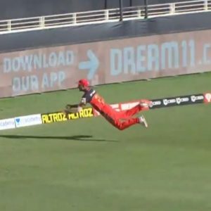 Shahbaz Ahmed catch vs Rajasthan Royals: RCB all-rounder grabs fantastic catch to dismiss Steve Smith on IPL debut