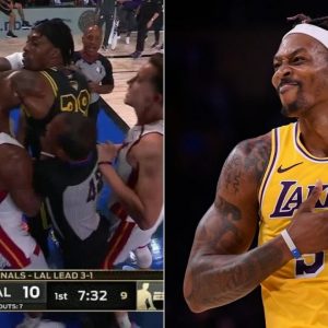 Dwight Howard and Jimmy Butler tangle up