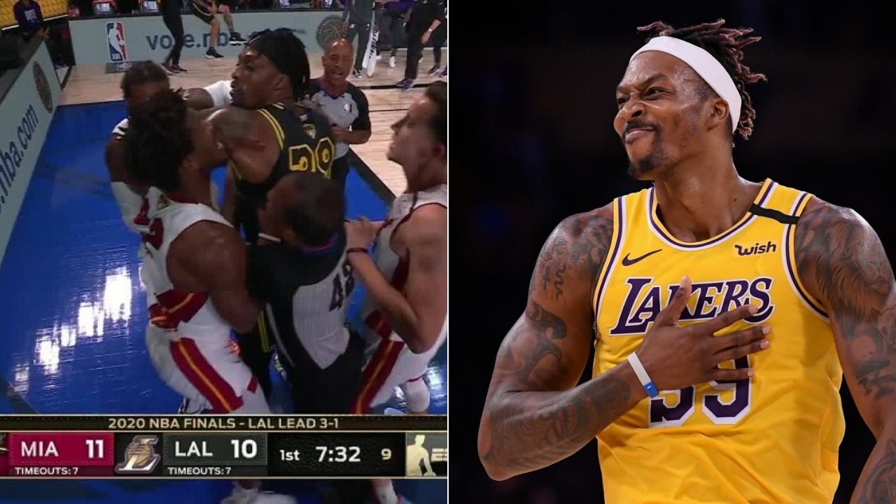 Dwight Howard and Jimmy Butler tangle up