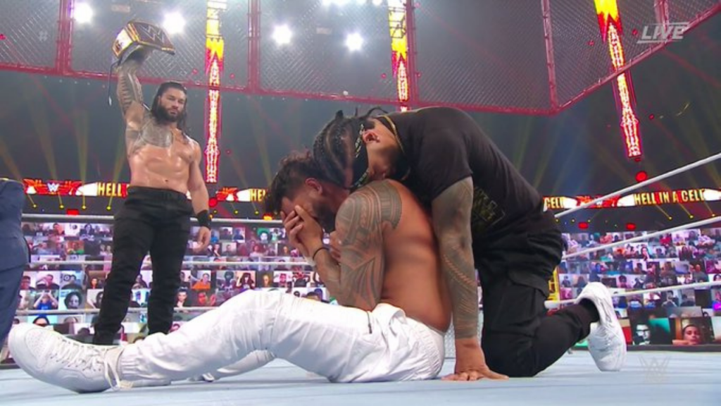 Jey Uso cast out of Anoa’i family as Roman Reigns retains WWE Universal Championship at Hell in a Cell