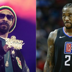 Lakers fan Snoop Dogg gets a gift from Clippers' Kawhi Leonard