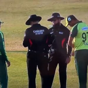 Wahab Riaz: Watch umpires wipe ball after Pakistani bowler mistakenly applies saliva in Rawalpindi T20I