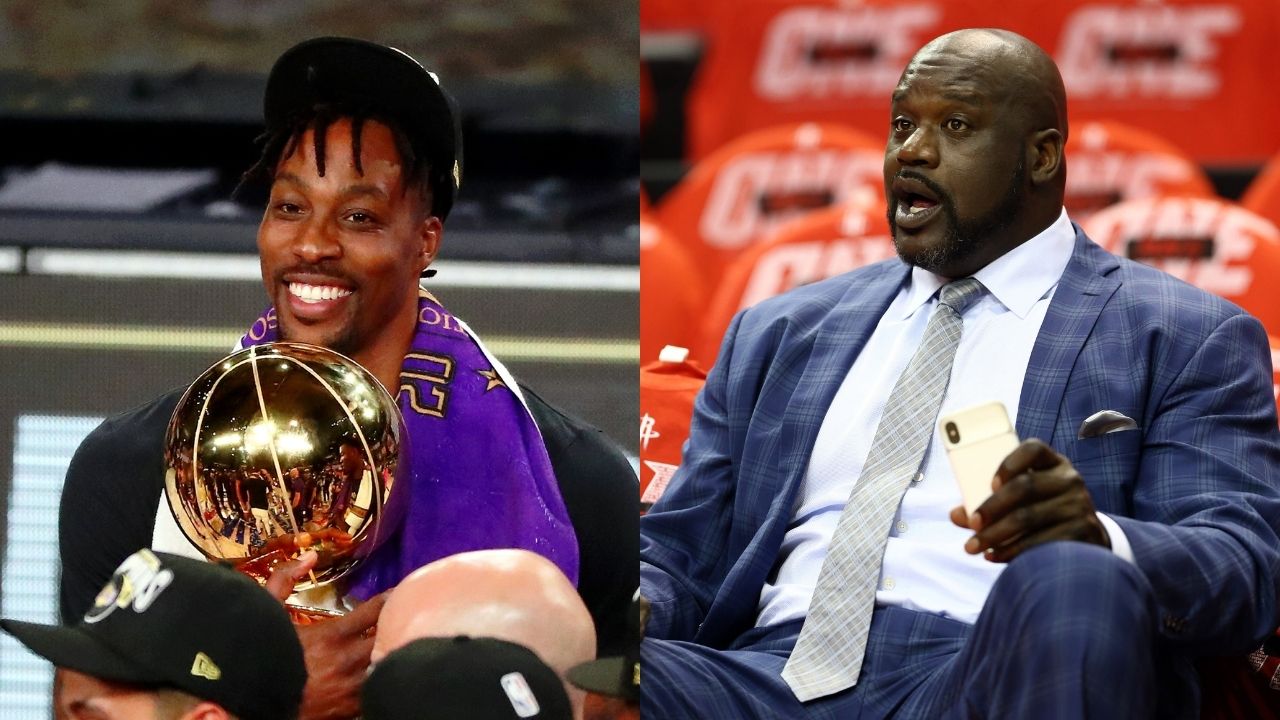 Dwight Howard responds sheepishly to a question of "Start Bench Trade"