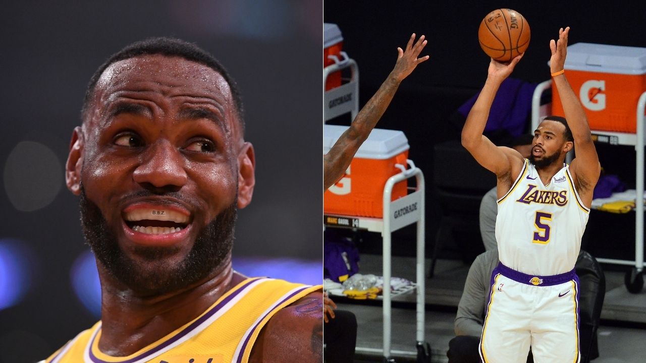 'Stop it, stop it': LeBron James threw his mask in disbelief as Talen Horton Tucker drained a 3 to finish with 33 points in Lakers win