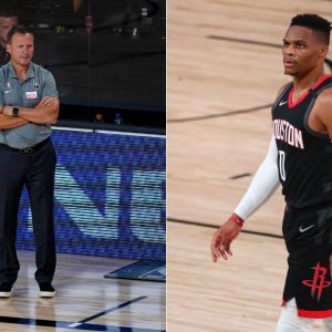'He's drawing up plays!': Russell Westbrook induces hysterics when he takes over as Wizards coach from Scott Brooks