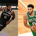 "Jayson Tatum shows off Mamba Mentality": Celtics star slaps Kyrie Irving on butt in typical Kobe Bryant fashion after draining turnaround fadeaway