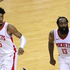 'Who needs James Harden?': Rockets announcer makes hysterical joke mocking The Beard after Christian Wood puts on dominant showing