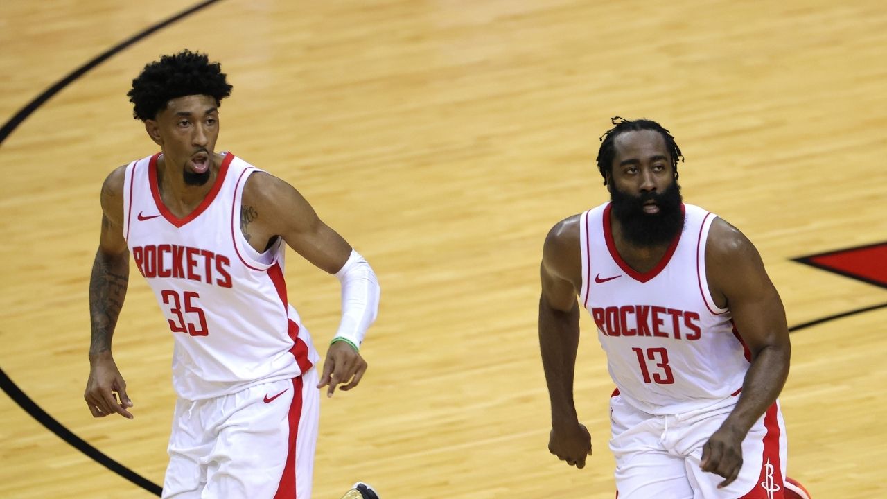 'Who needs James Harden?': Rockets announcer makes hysterical joke mocking The Beard after Christian Wood puts on dominant showing