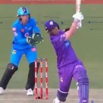 Ben McDermott: Watch Hurricanes batsman's massive six off Matt Renshaw hits Aurora Stadium's roof
