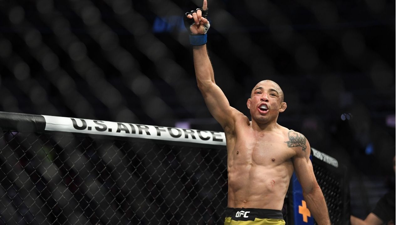 Jose Aldo cuts a confident figure ahead of his fight against Marlon Vera at UFC Vegas 17