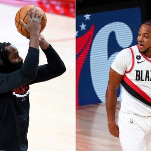 “James Harden is really good at basketball”: CJ McCollum sings Houston star’s praises after 44 point night amidst trade rumors