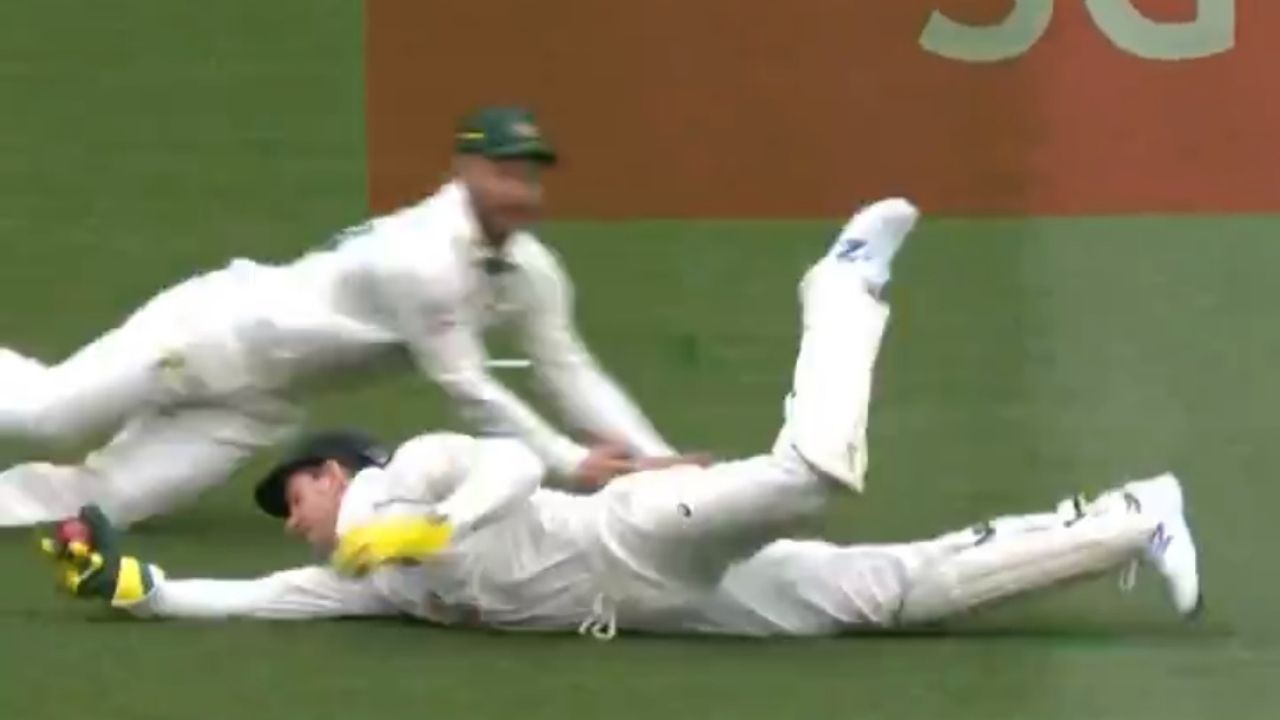 Cheteshwar Pujara dismissal: Watch Tim Paine grabs excellent catch to dismiss Pujara off Pat Cummins at the MCG