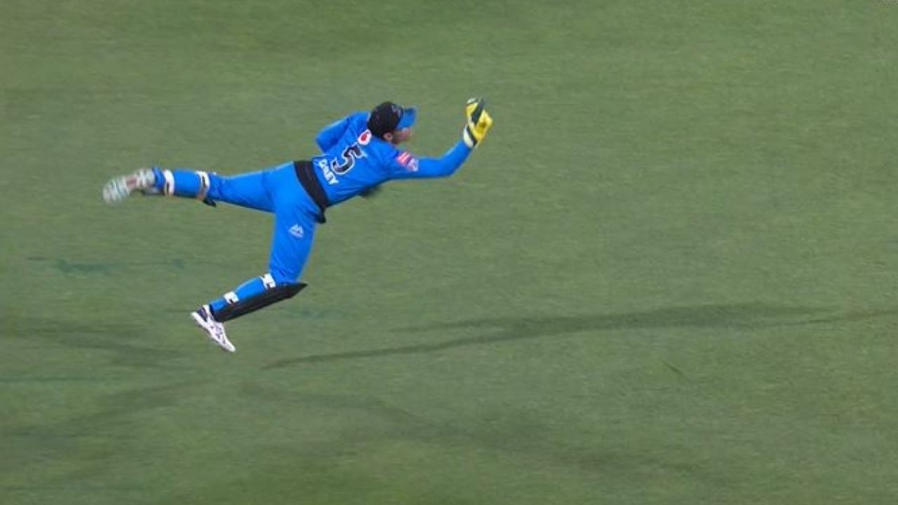 Alex Carey catch today: Strikers captain grabs outstanding diving catch to dismiss Liam Livingstone in BBL 10