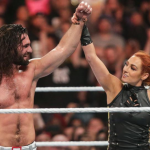 Becky Lynch and Seth Rollins introduce the world to their firstborn