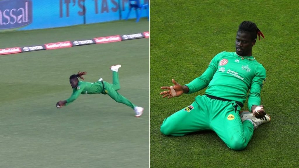 Andre Fletcher cricket: Watch Spiceman grabs dual stunners vs Hurricanes; follows them with dancing celebration