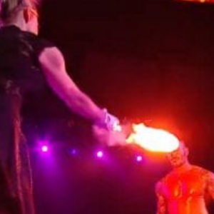 Alexa Bliss interrupts Triple H vs Randy Orton and blinds the Viper with a fireball