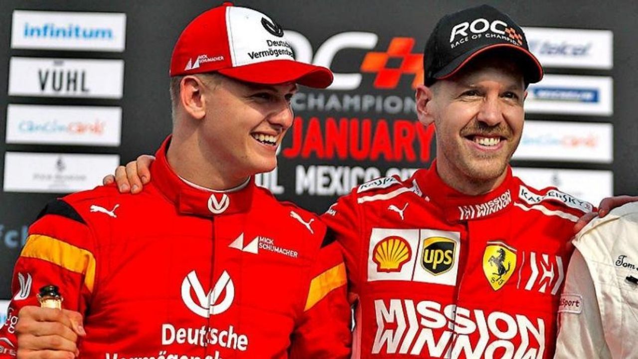 "I have zero competitive thoughts towards him": Sebastian Vettel says that he is 'more of a friend' than mentor to Haas rookie Mick Schumacher