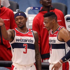"Russ, what do you do?": Bradley Beal explains why he imitated Russell Westbrook's rock the cradle celebration in Wizards win