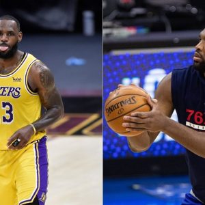 "LeBron James is a b**** for shoving Joel Embiid": Skip Bayless rips apart Lakers star for stopping Embiid from posterizing him with flagrant foul