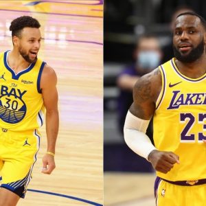 "Steph Curry makes it 10 times out of 9": LeBron James pays respect to Warriors star after making look-away 3-pointer while staring at Lakers bench