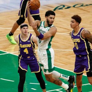 "Jayson Tatum gets on SportsCenter's Top 10 with this one": Celtics forward channels his inner LeBron James to feed Robert Williams with insane behind-the-back assist against Lakers